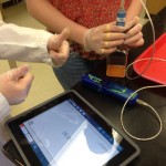 A photo of the Pasco probes in use by students.