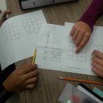 Students practised creating and completing programs to create designs on grids
