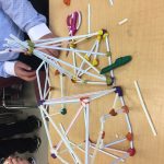 Students had an opportunity to build their own 3D structures with straws and plasticine that included many 3D shapes
