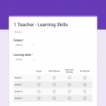 Sample Google Form for learning skills