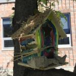 Birdhouse to attract birds to our courtyard