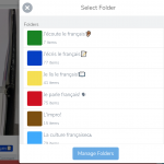 This is a snapshot of the folders I created and interacted with the students in their learning portfolio.  Students submitted work under the following folders.