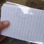 One of the children was excited to find a bee and wanted to draw a picture