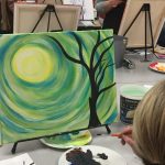 An example of the painting that staff created during Paint Night.